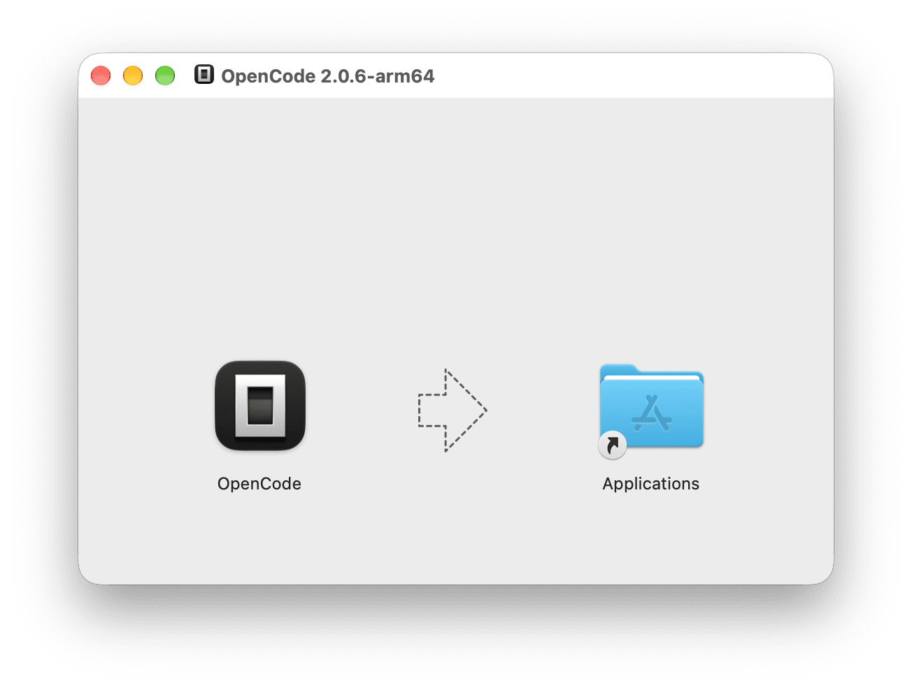 macOS 拖拽 OpenCode 到 Applications 安装